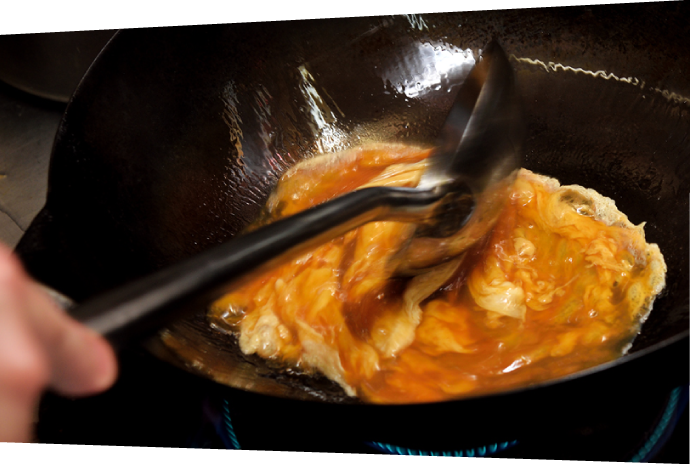 うっかりこぼしたタレで‥